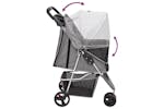 vidaXL 172197 Folding Dog Stroller Grey 80x46x98cm Oxford F vidaXL 172197 Folding Dog Stroller Grey 80x46x98cm Oxford F