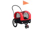 Vidaxl 2-in-1 Pet Bike Trailer & Jogging Stroller Red And Black Vidaxl 2-in-1 Pet Bike Trailer & Jogging Stroller Red And Black