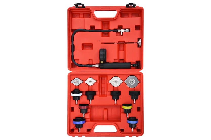vidaXL 210560 14 Piece Cooling System & Radiator Cap Pressure Tester vidaXL 210560 14 Piece Cooling System & Radiator Cap Pressure Tester