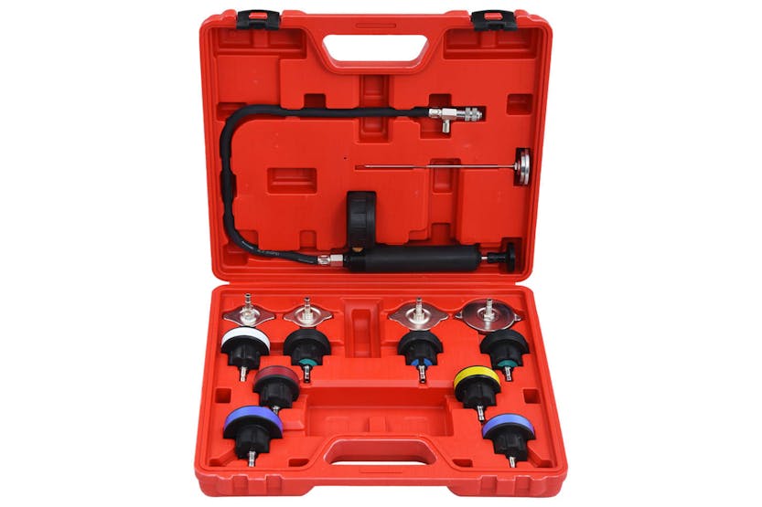 vidaXL 210560 14 Piece Cooling System & Radiator Cap Pressure Tester vidaXL 210560 14 Piece Cooling System & Radiator Cap Pressure Tester
