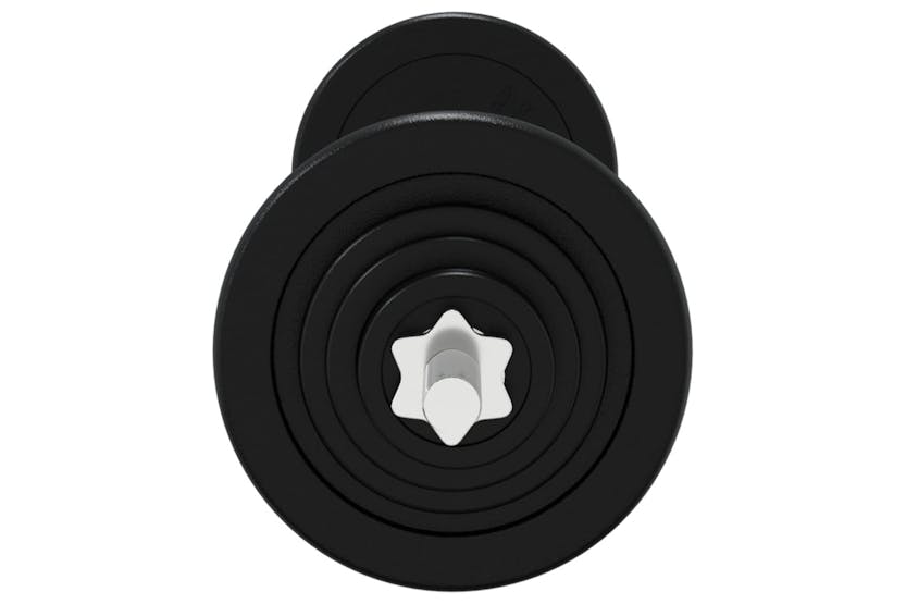 vidaXL 93627 Barbell With Plates Set 30 Kg Cast Iron vidaXL 93627 Barbell With Plates Set 30 Kg Cast Iron