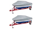 vidaXL 279106 Boat Covers 2 Pcs Grey Length 427-488cm Width 229cm vidaXL 279106 Boat Covers 2 Pcs Grey Length 427-488cm Width 229cm