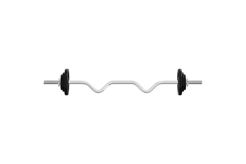 vidaXL 3145044 Barbell And Dumbbell With Plates 60 Kg Cast Iron vidaXL 3145044 Barbell And Dumbbell With Plates 60 Kg Cast Iron