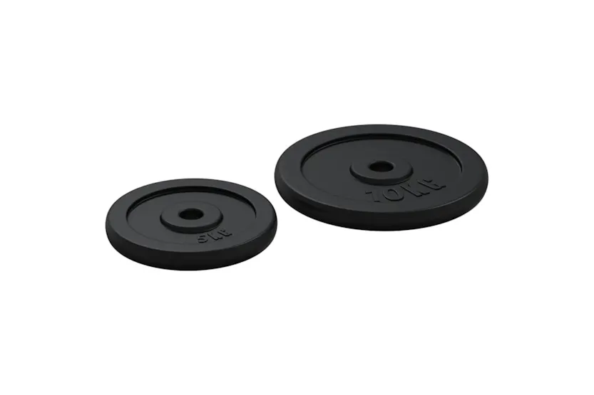 vidaXL 3145040 Barbell With Plates 90 Kg Cast Iron & Chrome Plated Steel vidaXL 3145040 Barbell With Plates 90 Kg Cast Iron & Chrome Plated Steel