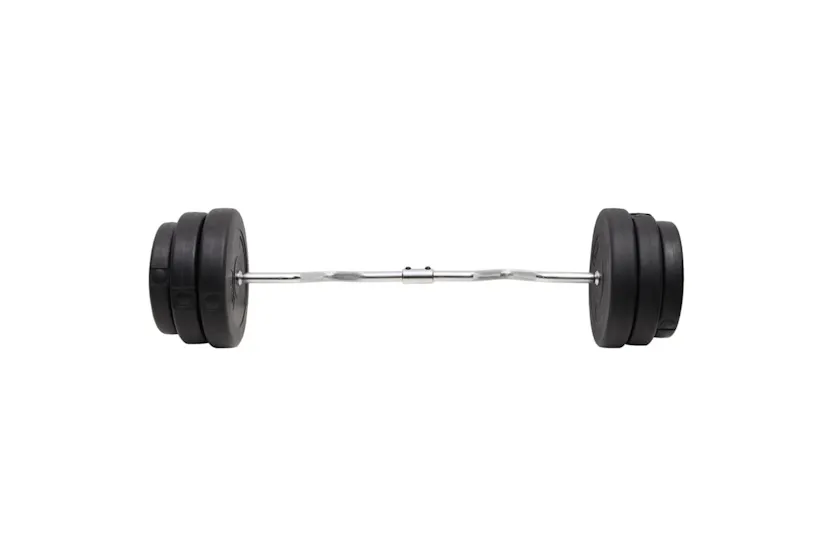 vidaXL 3145023 Curl Barbell With Plates 90 Kg vidaXL 3145023 Curl Barbell With Plates 90 Kg