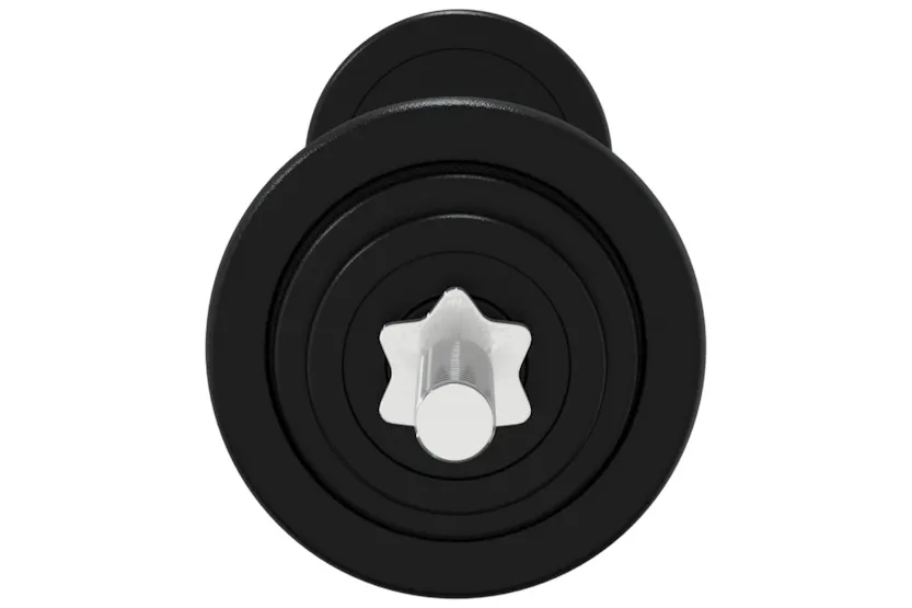 vidaXL 3145044 Barbell And Dumbbell With Plates 60 Kg Cast Iron vidaXL 3145044 Barbell And Dumbbell With Plates 60 Kg Cast Iron