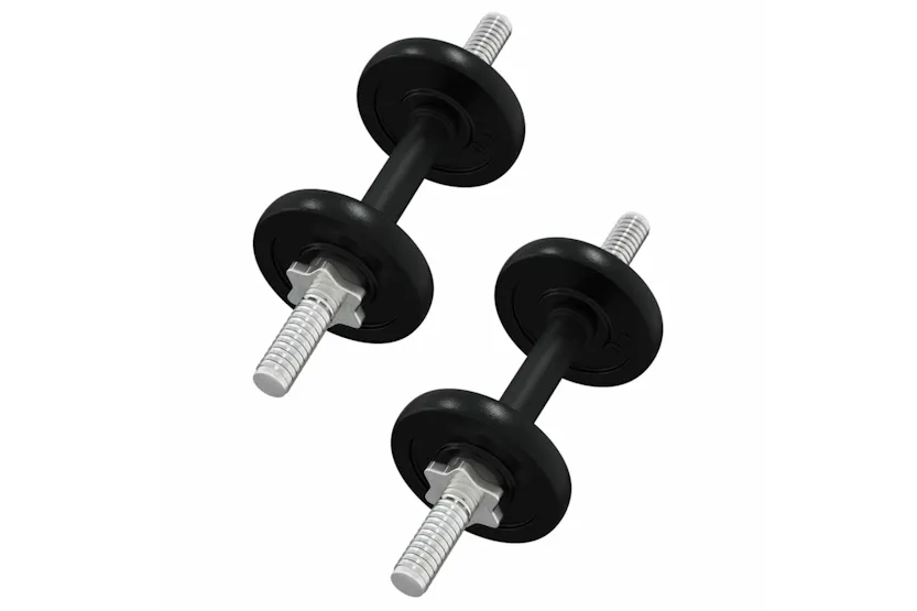 vidaXL 3145047 Barbell And Dumbbell With Plates 90 Kg Cast Iron vidaXL 3145047 Barbell And Dumbbell With Plates 90 Kg Cast Iron
