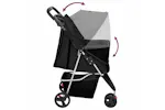 vidaXL 172196 Folding Dog Stroller Black 80x46x98cm Oxford vidaXL 172196 Folding Dog Stroller Black 80x46x98cm Oxford