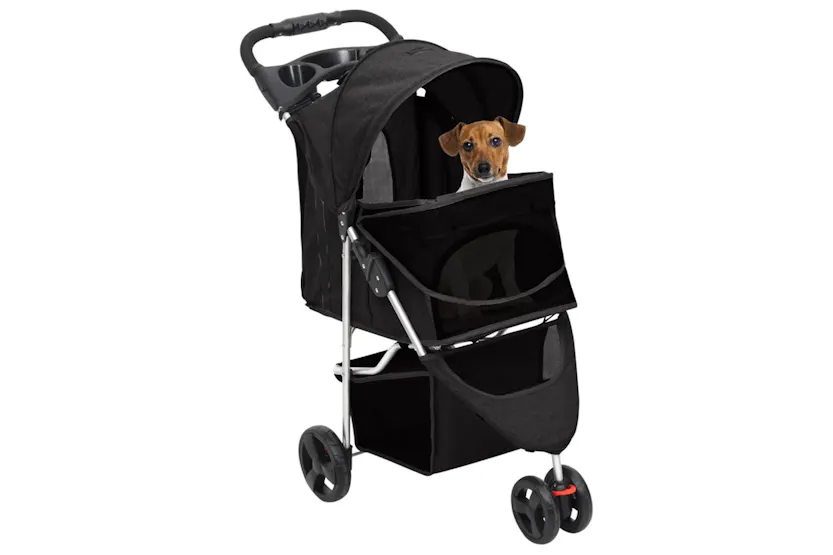 vidaXL 172196 Folding Dog Stroller Black 80x46x98cm Oxford vidaXL 172196 Folding Dog Stroller Black 80x46x98cm Oxford