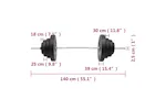 vidaXL 3145017 Barbell With Plates 60 Kg vidaXL 3145017 Barbell With Plates 60 Kg