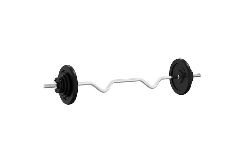 vidaXL 3145040 Barbell With Plates 90 Kg Cast Iron & Chrome Plated Steel vidaXL 3145040 Barbell With Plates 90 Kg Cast Iron & Chrome Plated Steel