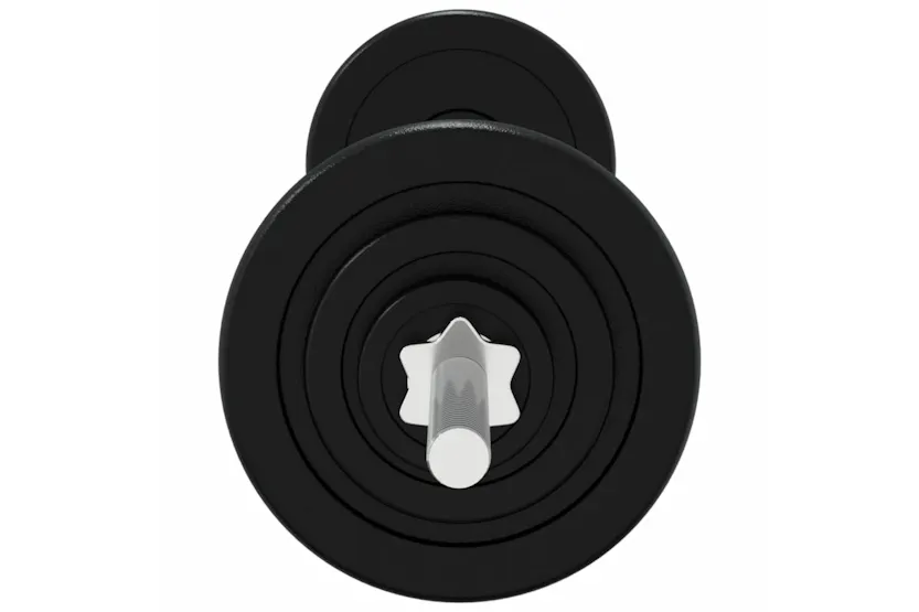 vidaXL 3145041 Barbell With Plates 90 Kg Cast Iron vidaXL 3145041 Barbell With Plates 90 Kg Cast Iron