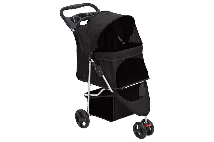 vidaXL 172196 Folding Dog Stroller Black 80x46x98cm Oxford vidaXL 172196 Folding Dog Stroller Black 80x46x98cm Oxford