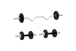 vidaXL 3145047 Barbell And Dumbbell With Plates 90 Kg Cast Iron vidaXL 3145047 Barbell And Dumbbell With Plates 90 Kg Cast Iron