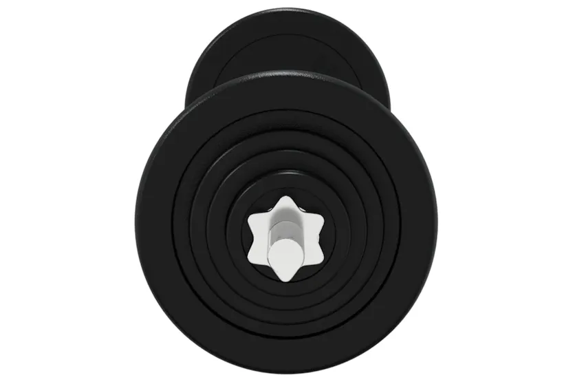 vidaXL 3145038 Barbell With Plates 90 Kg Cast Iron vidaXL 3145038 Barbell With Plates 90 Kg Cast Iron