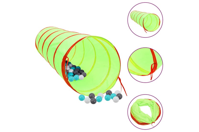 vidaXL 3107758 Children Play Tunnel With 250 Balls Green 175cm Polyester vidaXL 3107758 Children Play Tunnel With 250 Balls Green 175cm Polyester