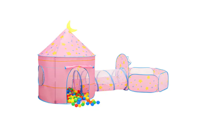vidaXL 3107736 Children Play Tent With 250 Balls Pink 301x120x128cm vidaXL 3107736 Children Play Tent With 250 Balls Pink 301x120x128cm