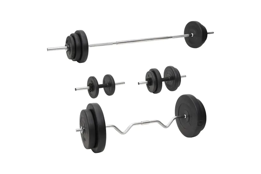vidaXL 3145030 Barbell And Dumbbell With Plates Set 90 Kg vidaXL 3145030 Barbell And Dumbbell With Plates Set 90 Kg