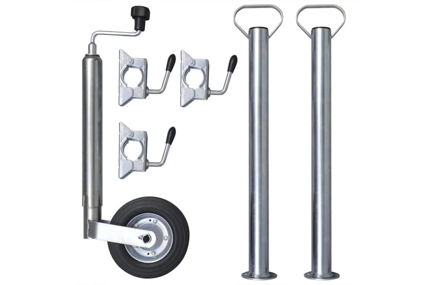 vidaXL 210308 48mm Jockey Wheel With 2 Support Tubes & 3 Split Clamps vidaXL 210308 48mm Jockey Wheel With 2 Support Tubes & 3 Split Clamps