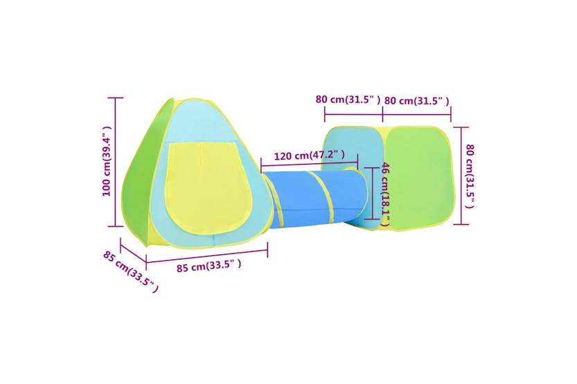 vidaXL 3107716 Children Play Tent With 350 Balls Multicolour vidaXL 3107716 Children Play Tent With 350 Balls Multicolour