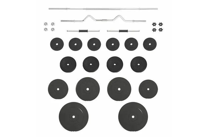 vidaXL 3145030 Barbell And Dumbbell With Plates Set 90 Kg vidaXL 3145030 Barbell And Dumbbell With Plates Set 90 Kg