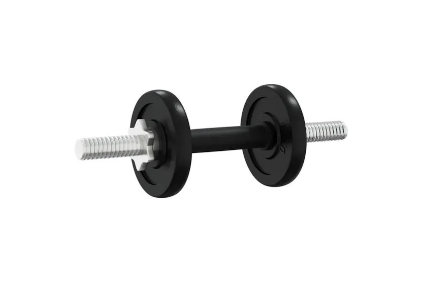 vidaXL 3145052 Barbell And Dumbbell With Plates 120 Kg Cast Iron vidaXL 3145052 Barbell And Dumbbell With Plates 120 Kg Cast Iron