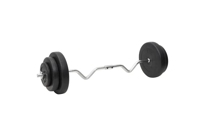 vidaXL 3145026 Curl Barbell And Dumbbell With Plates 60 Kg vidaXL 3145026 Curl Barbell And Dumbbell With Plates 60 Kg