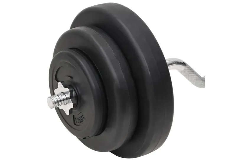 vidaXL 3145026 Curl Barbell And Dumbbell With Plates 60 Kg vidaXL 3145026 Curl Barbell And Dumbbell With Plates 60 Kg