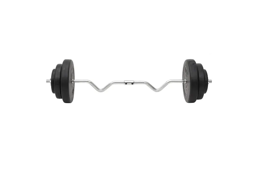 vidaXL 3145026 Curl Barbell And Dumbbell With Plates 60 Kg vidaXL 3145026 Curl Barbell And Dumbbell With Plates 60 Kg