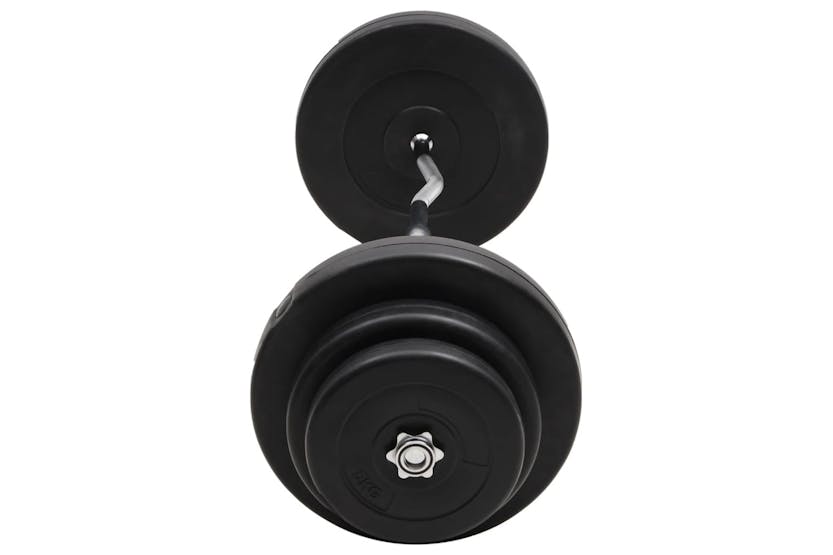 vidaXL 3145018 Curl Barbell With Plates 60 Kg vidaXL 3145018 Curl Barbell With Plates 60 Kg