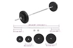 vidaXL 93585 Barbell With Plates Set 30 Kg vidaXL 93585 Barbell With Plates Set 30 Kg