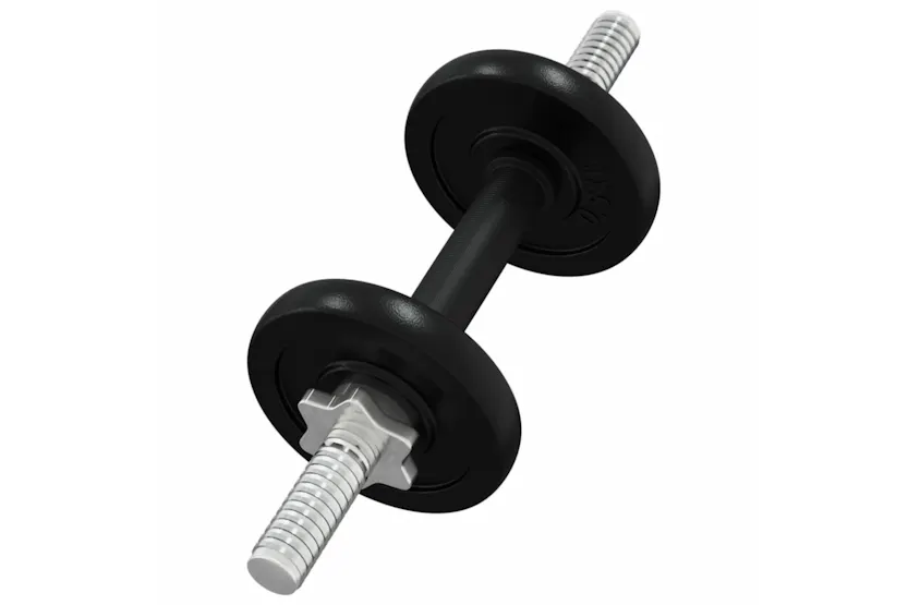 vidaXL 3145048 Barbell And Dumbbell With Plates 60 Kg Cast Iron vidaXL 3145048 Barbell And Dumbbell With Plates 60 Kg Cast Iron