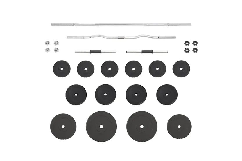 vidaXL 3145027 Barbell And Dumbbell With Plates 60 Kg vidaXL 3145027 Barbell And Dumbbell With Plates 60 Kg