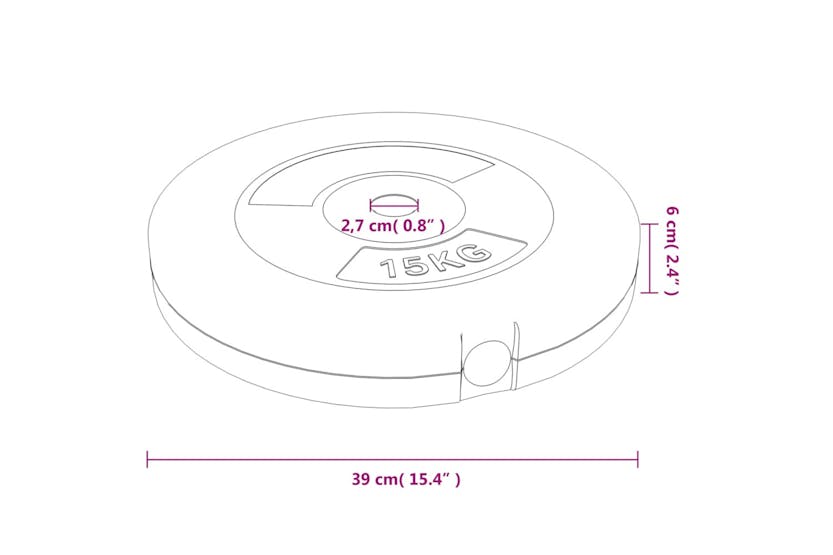 vidaXL 93598 Weight Plates 2 Pcs 30 Kg Cement vidaXL 93598 Weight Plates 2 Pcs 30 Kg Cement