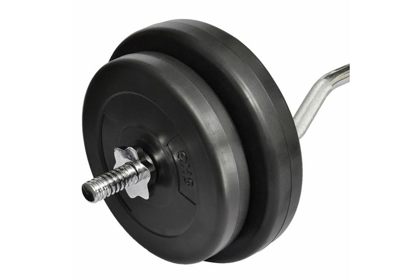 vidaXL 90373 Curl Bar With Weights 30kg vidaXL 90373 Curl Bar With Weights 30kg