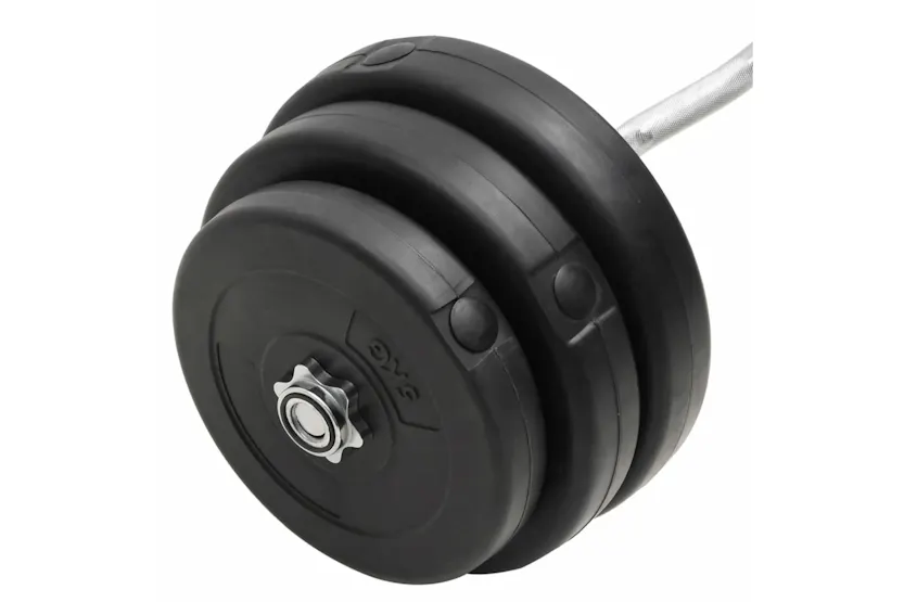 vidaXL 3145022 Curl Barbell With Plates 90 Kg vidaXL 3145022 Curl Barbell With Plates 90 Kg