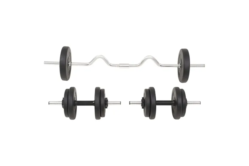 vidaXL 91401 Barbell And Dumbbell Set 30 Kg vidaXL 91401 Barbell And Dumbbell Set 30 Kg