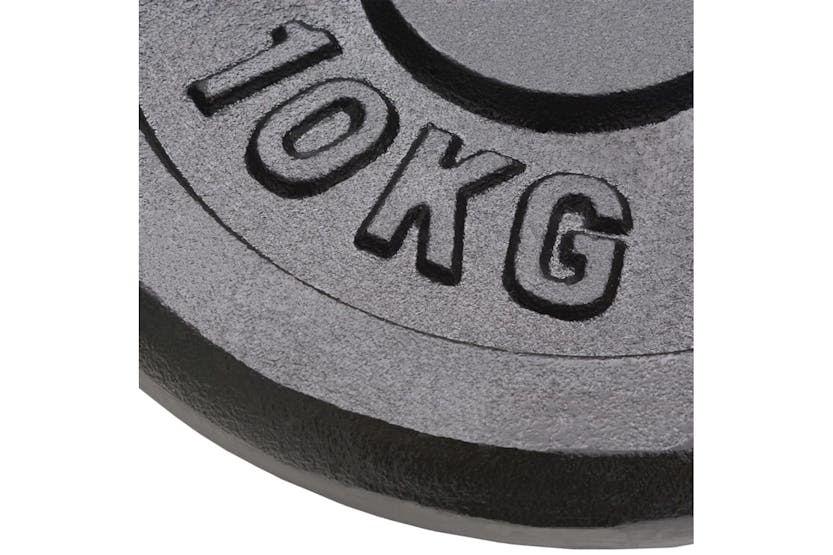 vidaXL 91394 Weight Plates 2 Pcs 2x10 Kg Cast Iron vidaXL 91394 Weight Plates 2 Pcs 2x10 Kg Cast Iron