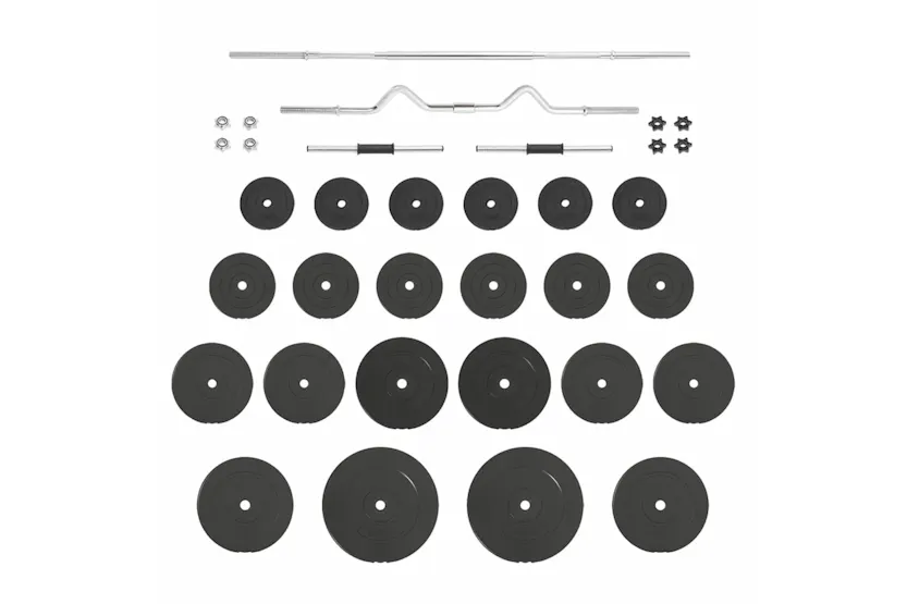 vidaXL 3145032 Barbell And Dumbbell With Plates Set 120 Kg vidaXL 3145032 Barbell And Dumbbell With Plates Set 120 Kg