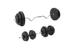 vidaXL 3145026 Curl Barbell And Dumbbell With Plates 60 Kg vidaXL 3145026 Curl Barbell And Dumbbell With Plates 60 Kg
