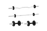 vidaXL 3145048 Barbell And Dumbbell With Plates 60 Kg Cast Iron vidaXL 3145048 Barbell And Dumbbell With Plates 60 Kg Cast Iron