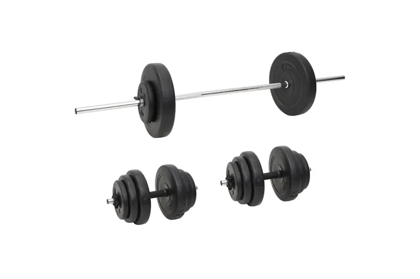 vidaXL 3145024 Barbell And Dumbbell With Plates 60 Kg vidaXL 3145024 Barbell And Dumbbell With Plates 60 Kg