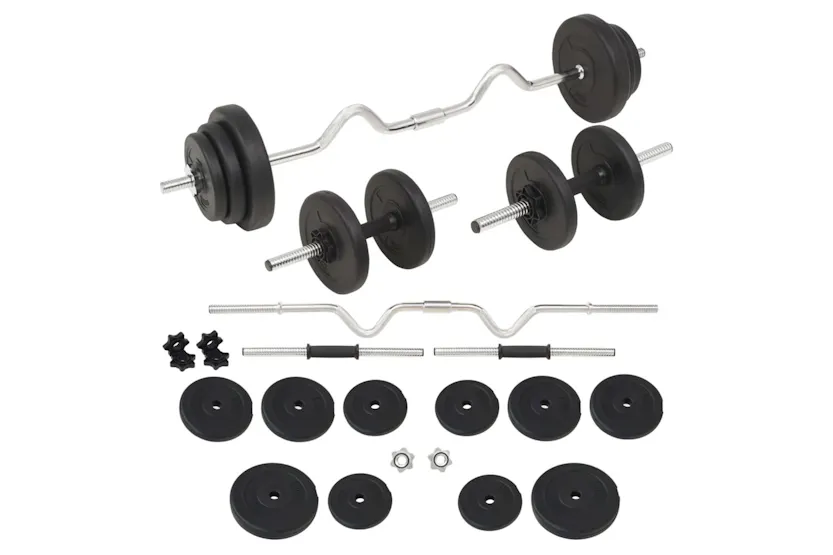vidaXL 91401 Barbell And Dumbbell Set 30 Kg vidaXL 91401 Barbell And Dumbbell Set 30 Kg