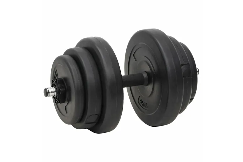 vidaXL 3145032 Barbell And Dumbbell With Plates Set 120 Kg vidaXL 3145032 Barbell And Dumbbell With Plates Set 120 Kg