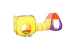 vidaXL 3107727 Children Play Tent With 250 Balls Multicolour 255x80x100cm vidaXL 3107727 Children Play Tent With 250 Balls Multicolour 255x80x100cm