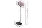 vidaXL 3107832 Basketball Stand Black 282-352cm Polyethene vidaXL 3107832 Basketball Stand Black 282-352cm Polyethene