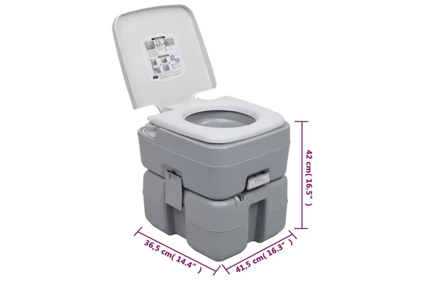 vidaXL 3154914 Portable Camping Toilet And Handwash Stand Set With Water Tank vidaXL 3154914 Portable Camping Toilet And Handwash Stand Set With Water Tank