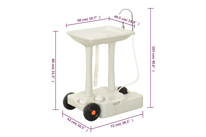 vidaXL 3154912 Portable Camping Toilet And Handwash Stand Set With Water Tank vidaXL 3154912 Portable Camping Toilet And Handwash Stand Set With Water Tank