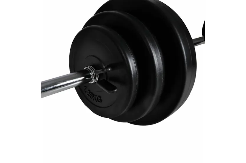 vidaXL 275358 Wall-mounted Power Tower With Barbell And Dumbbell Set 30.5 Kg vidaXL 275358 Wall-mounted Power Tower With Barbell And Dumbbell Set 30.5 Kg