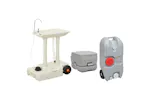 vidaXL 3154912 Portable Camping Toilet And Handwash Stand Set With Water Tank vidaXL 3154912 Portable Camping Toilet And Handwash Stand Set With Water Tank